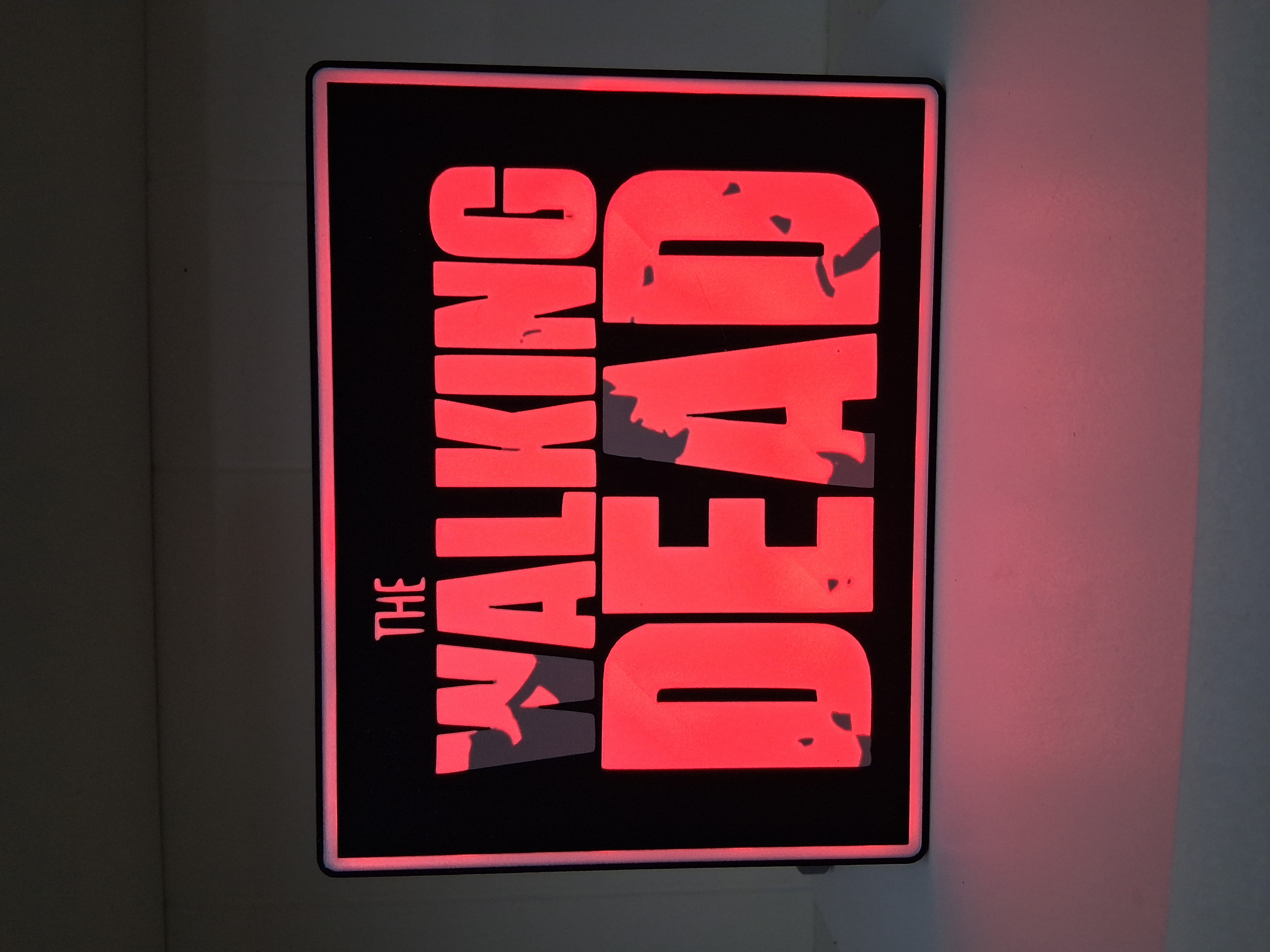 The Walking Dead LED light box – custom 3D printed – Lit Layer Creations